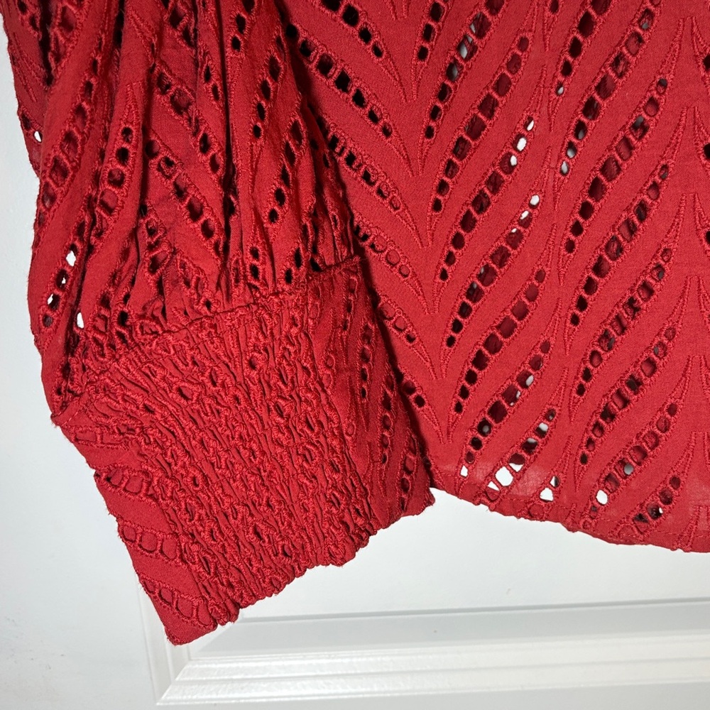 NWT Chico’s Moroccan lace shirt color smoked paprika size 14 (2.5) - Picture 3 of 7